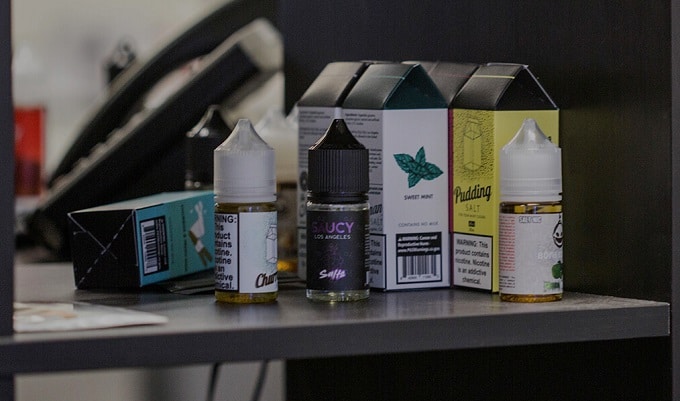 Jugo de vape en almacenamiento