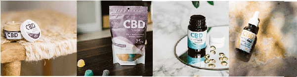 Diferentes productos de CBD